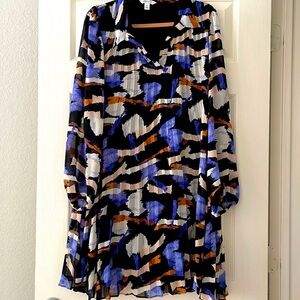 NINE WEST ladies pleated trapeze dress. Size XL